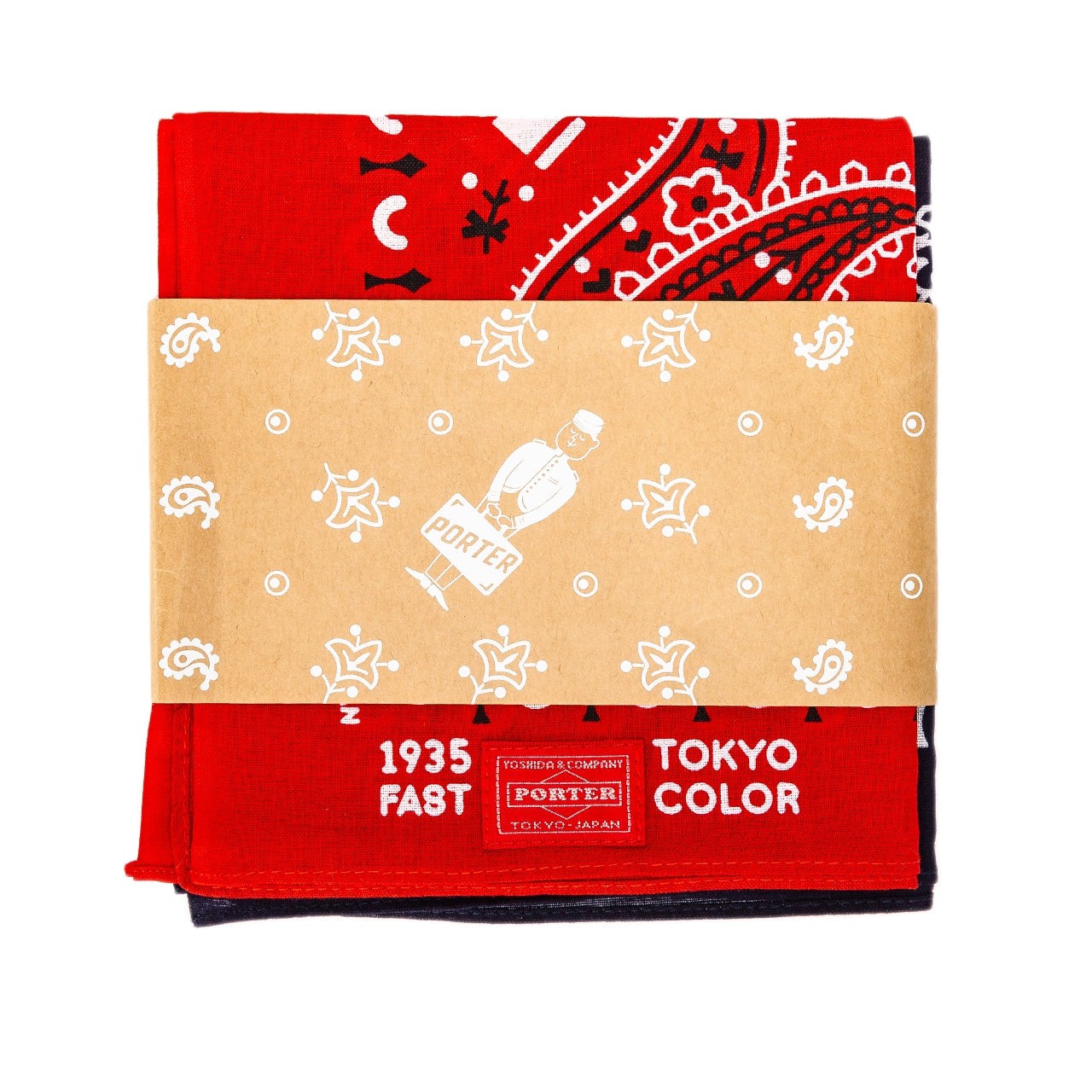 Porter by Yoshida Porter by Yoshida Original Bandana (Rot / Marineblau) 384-00040-RED/NAVY