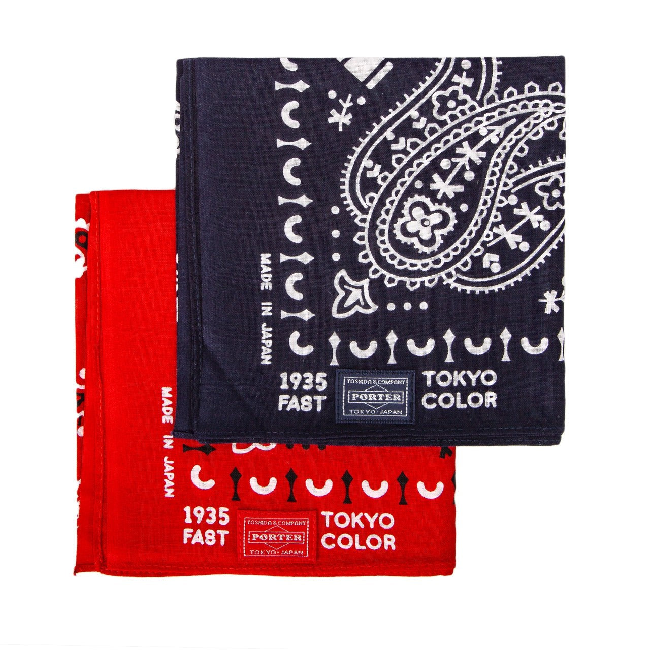 Porter by Yoshida Porter by Yoshida Original Bandana (Rot / Marineblau) 384-00040-RED/NAVY