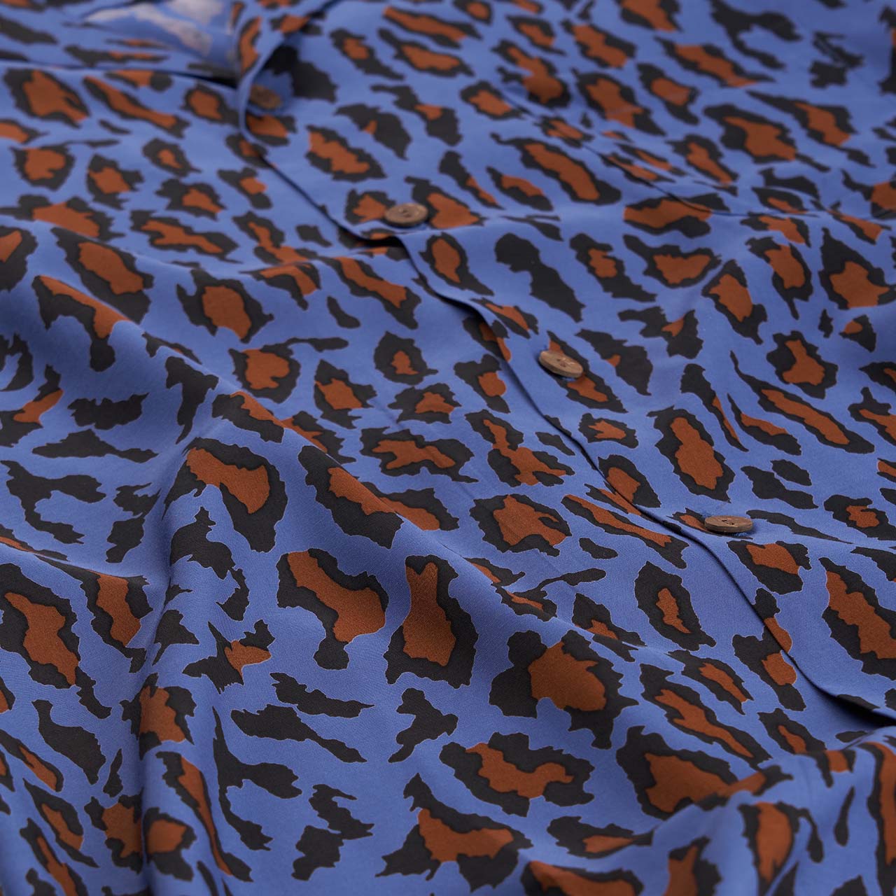 wacko maria hawaiian shirt s/s (type-6) (blue) - a.plus