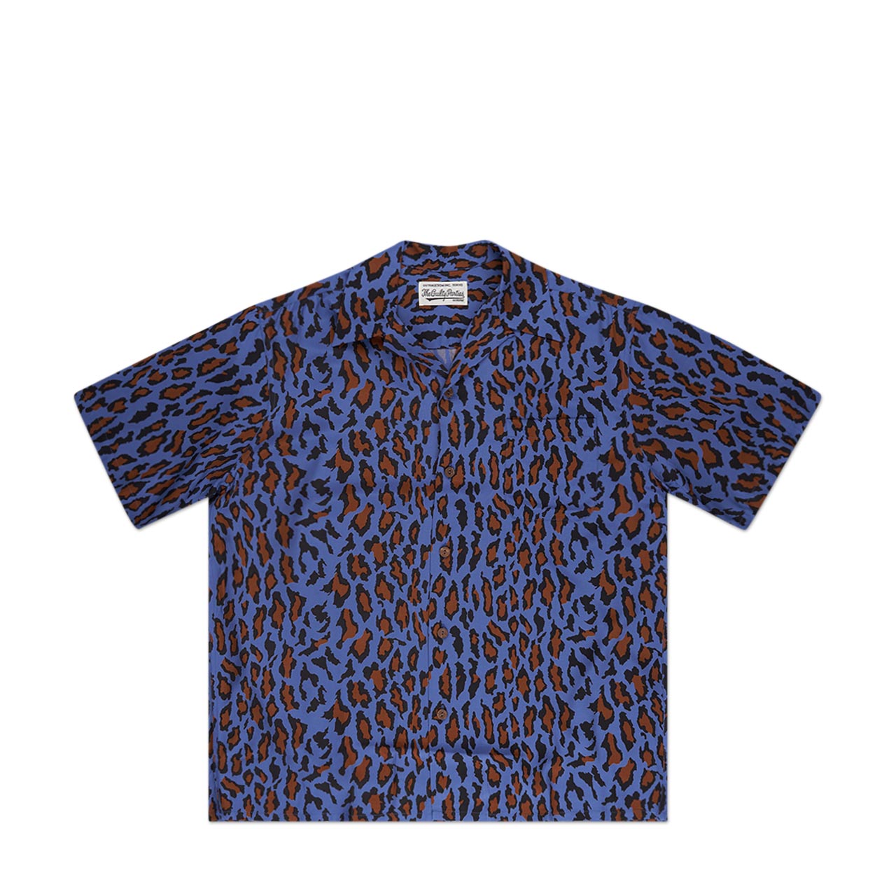 wacko maria hawaiian shirt s/s (type-6) (blue) - a.plus