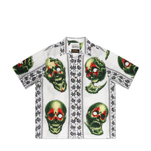 wacko maria x 56 tatoo studio s/s hawaiian shirt (type-1) (white) - a.plus