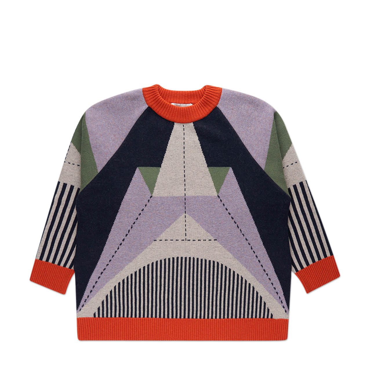 henrik vibskov paper plane sweatshirt (lavender) - a.plus