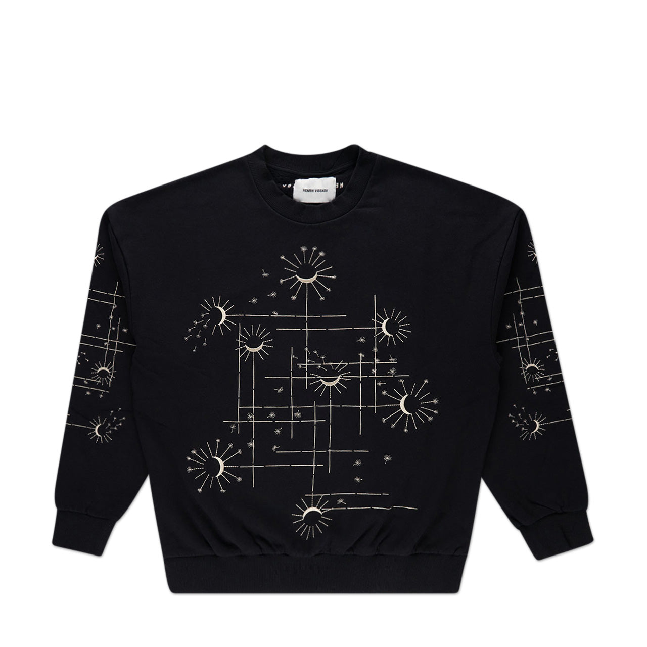 henrik vibskov sun moon sweater (black) - a.plus