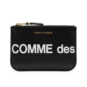 comme des garçons huge logo wallet (black) - a.plus