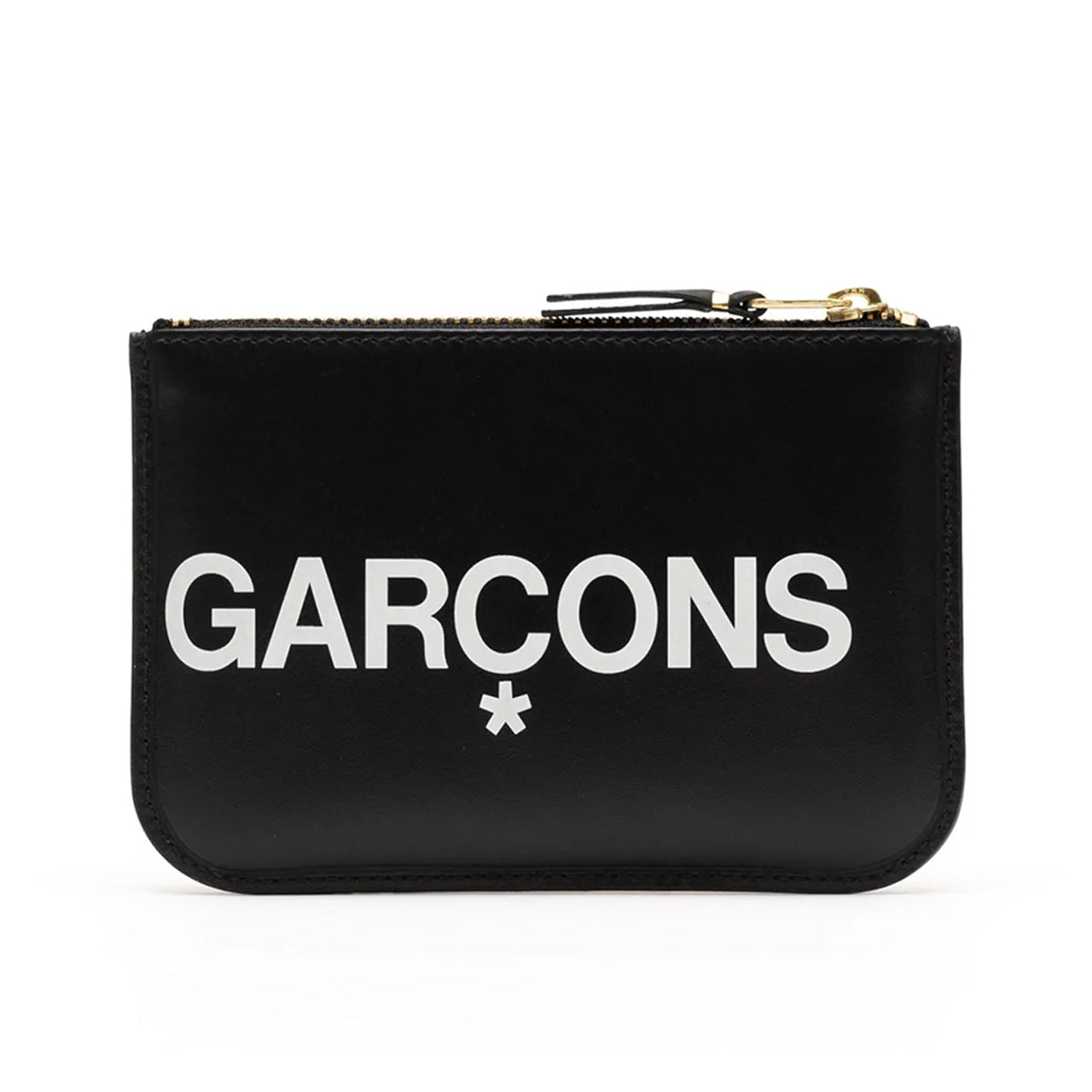comme des garçons huge logo wallet (black) - a.plus