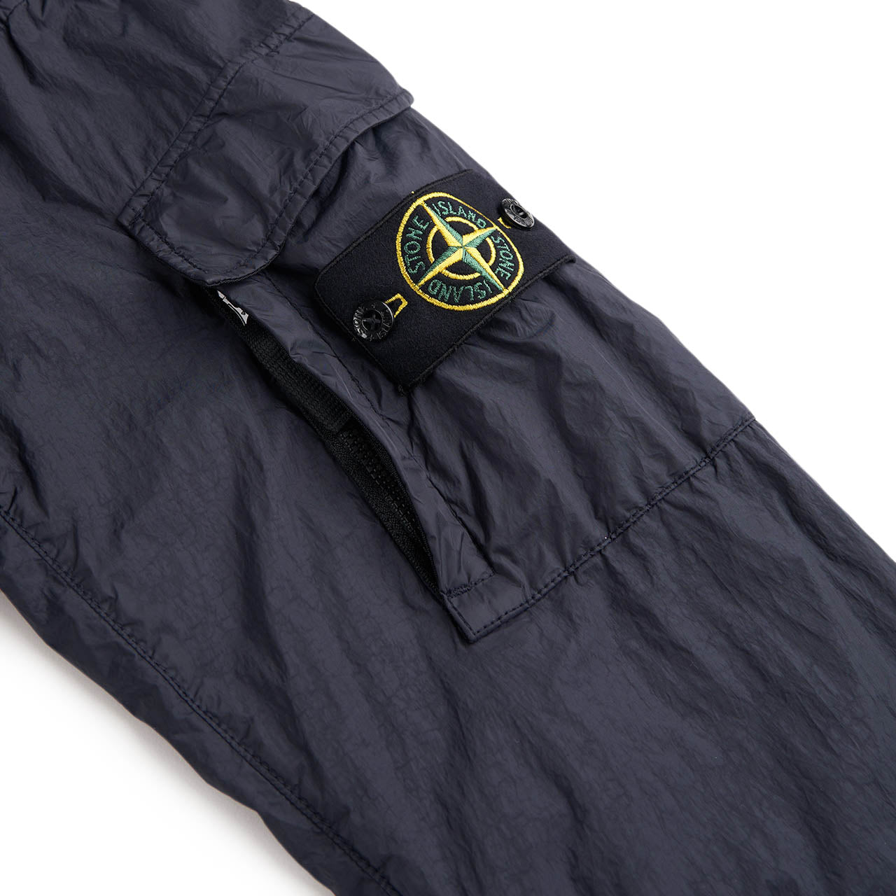 stone island garment dyed crinkle reps overshirt (navy) - a.plus
