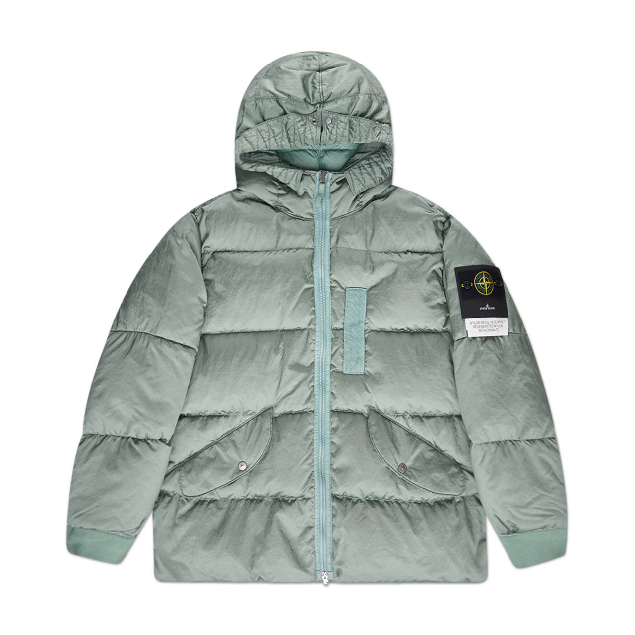stone island nylon metal down jacket (sage) - a.plus