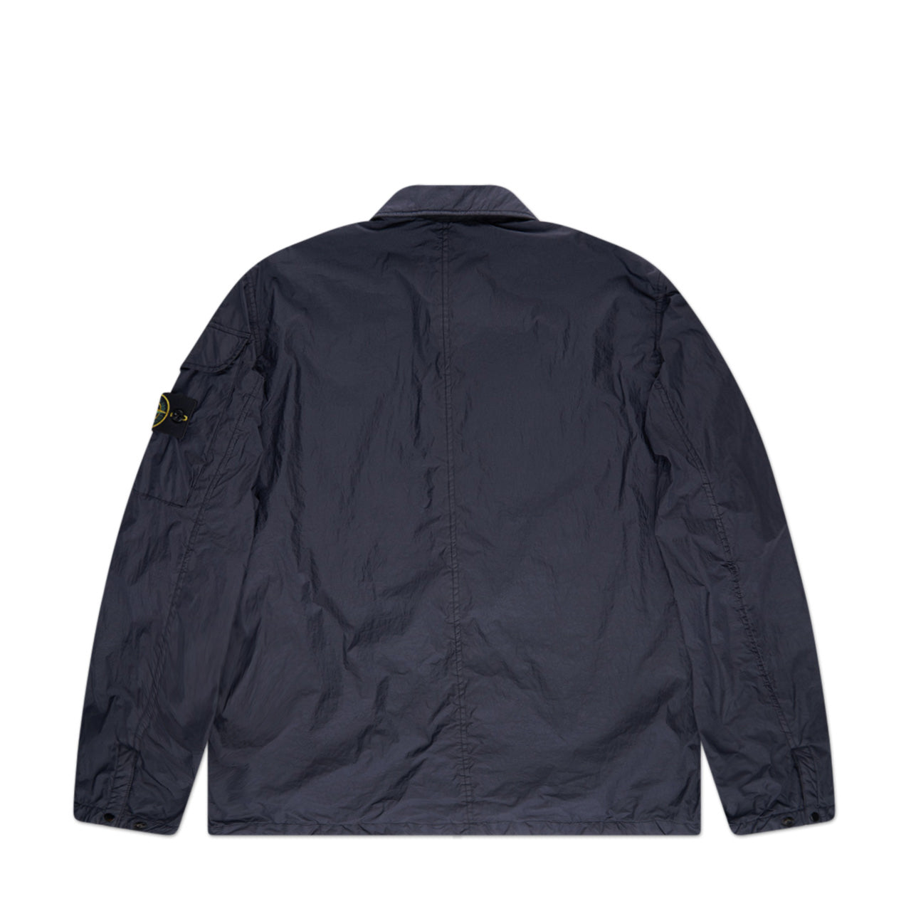 stone island garment dyed crinkle reps overshirt (navy) - a.plus