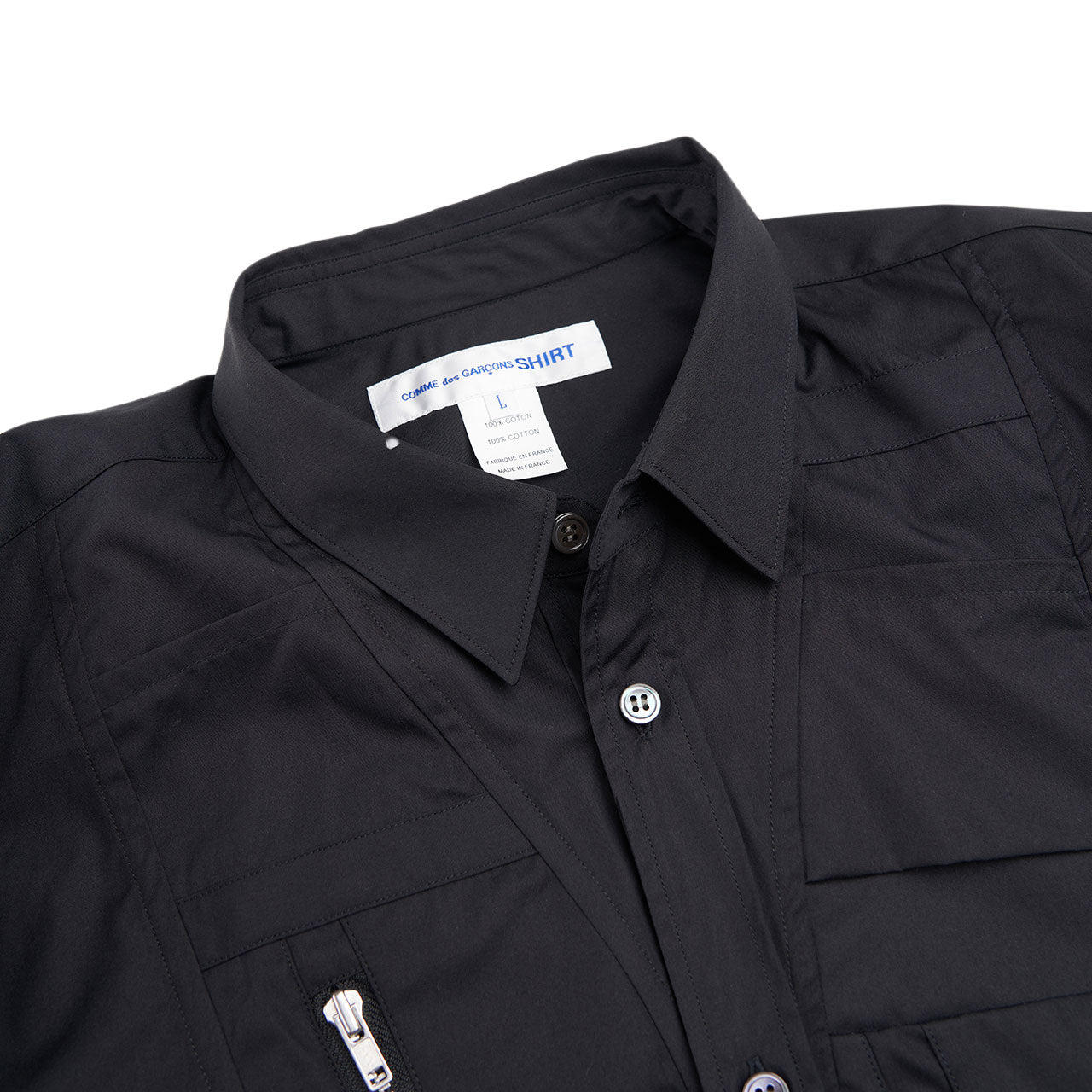 comme des garçons shirt woven shirt (black) - a.plus