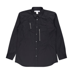 comme des garçons shirt woven shirt (black) - a.plus