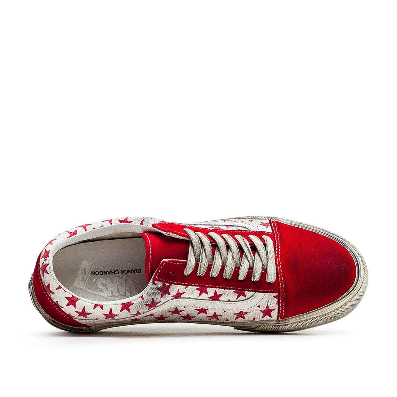 vans vault x bianca chandôn ua old skool vlt lx (red / white) - a.plus