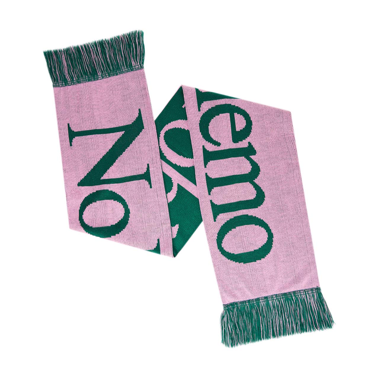 aries 'no problemo' scarf (green / pink) - a.plus