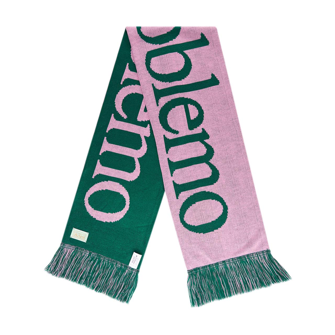 aries 'no problemo' scarf (green / pink) - a.plus