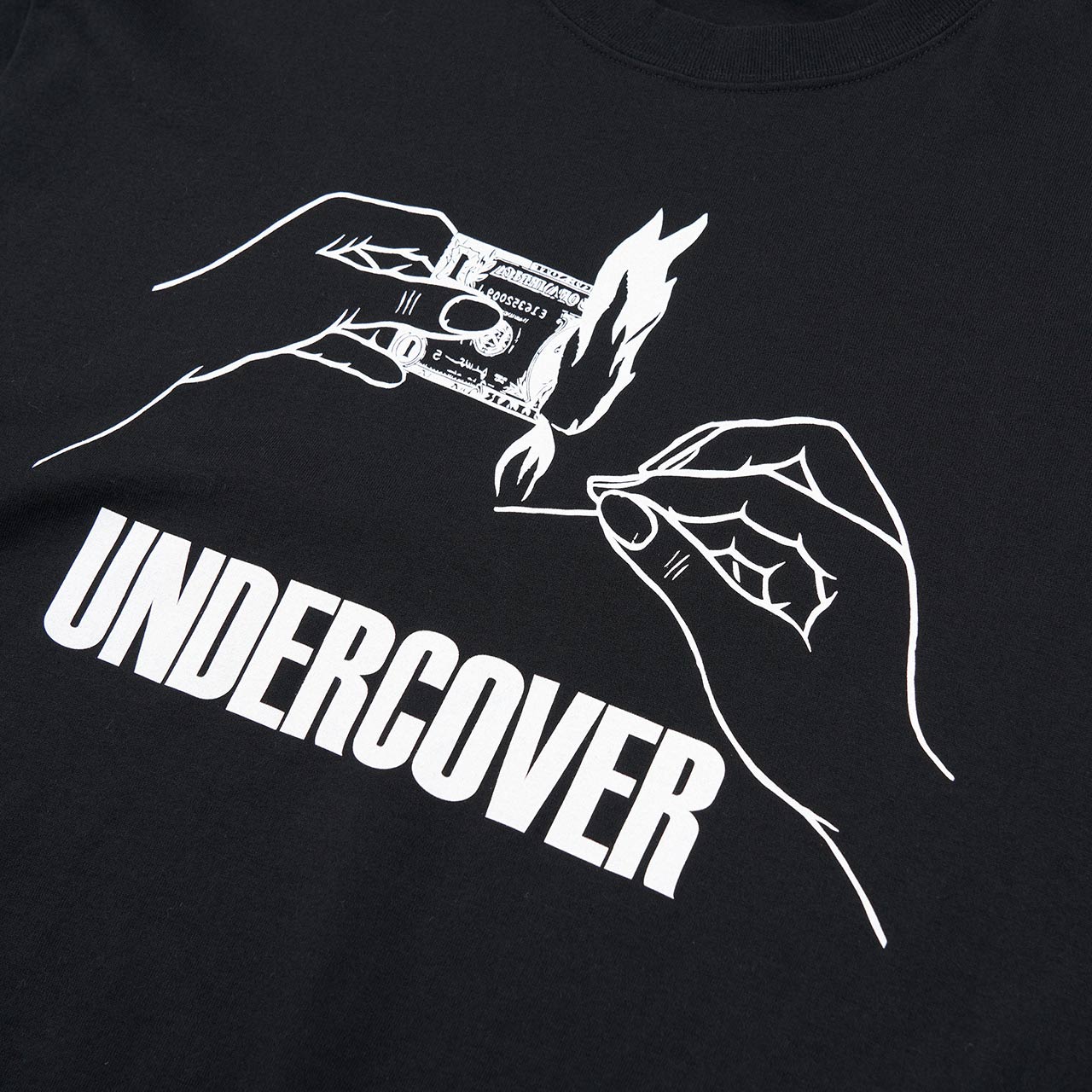 undercover flame t-shirt (black) - a.plus