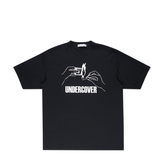 undercover flame t-shirt (black) - a.plus