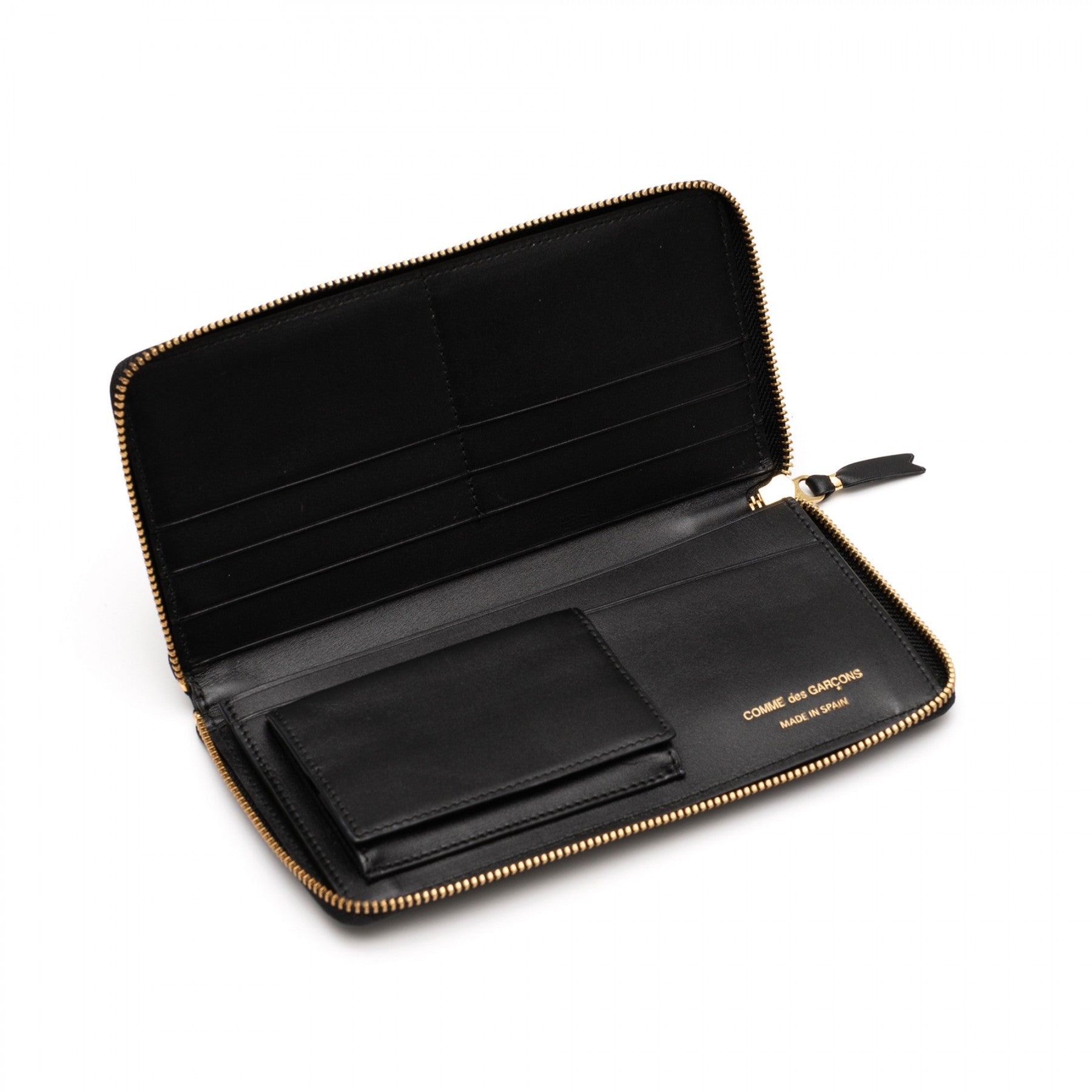 comme des garçons huge logo wallet (black) - a.plus