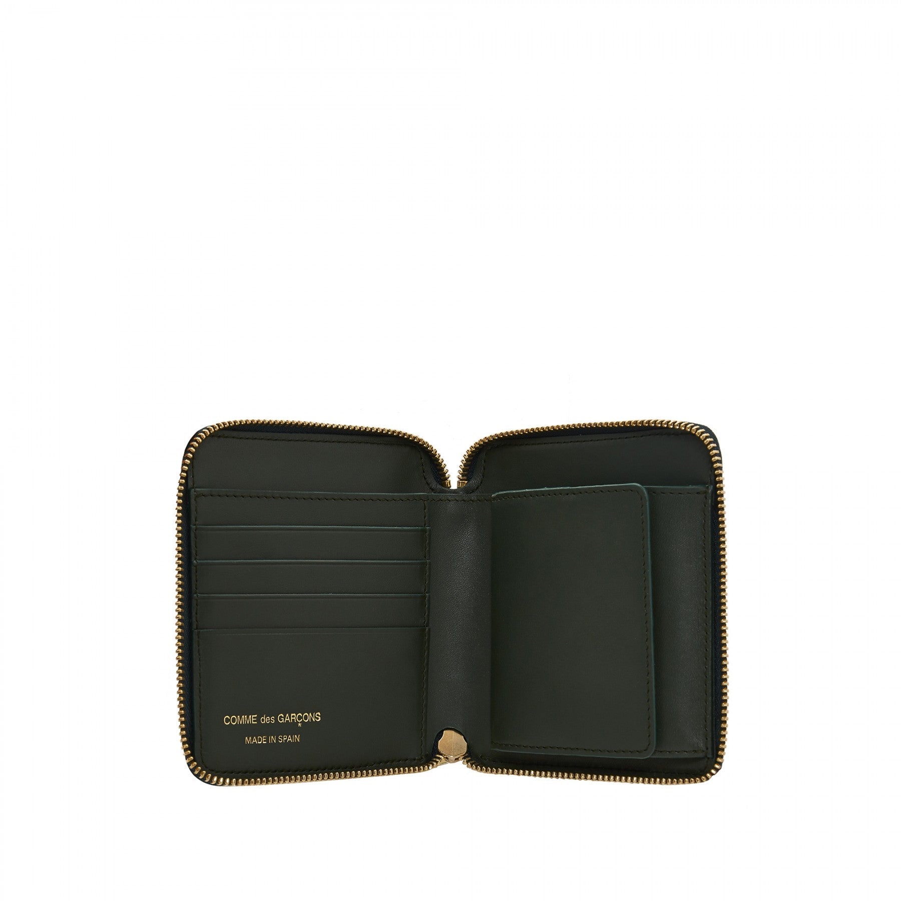 comme des garçons classic wallet (dark green) - a.plus