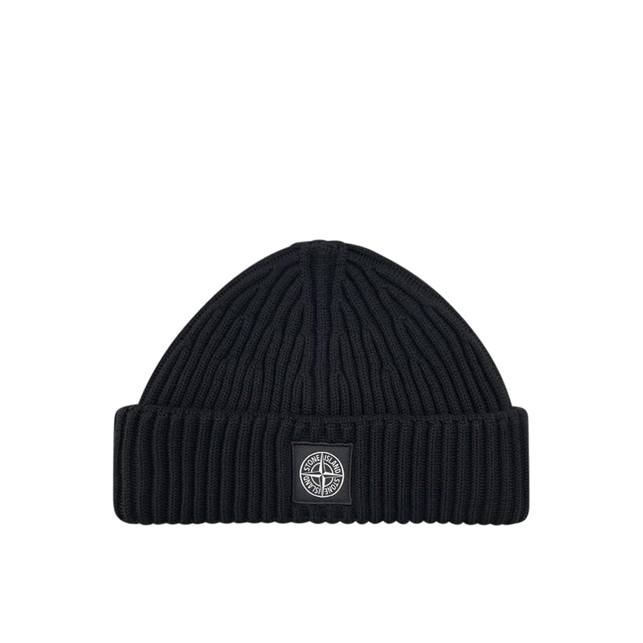 stone island compass wool beanie (black) - a.plus