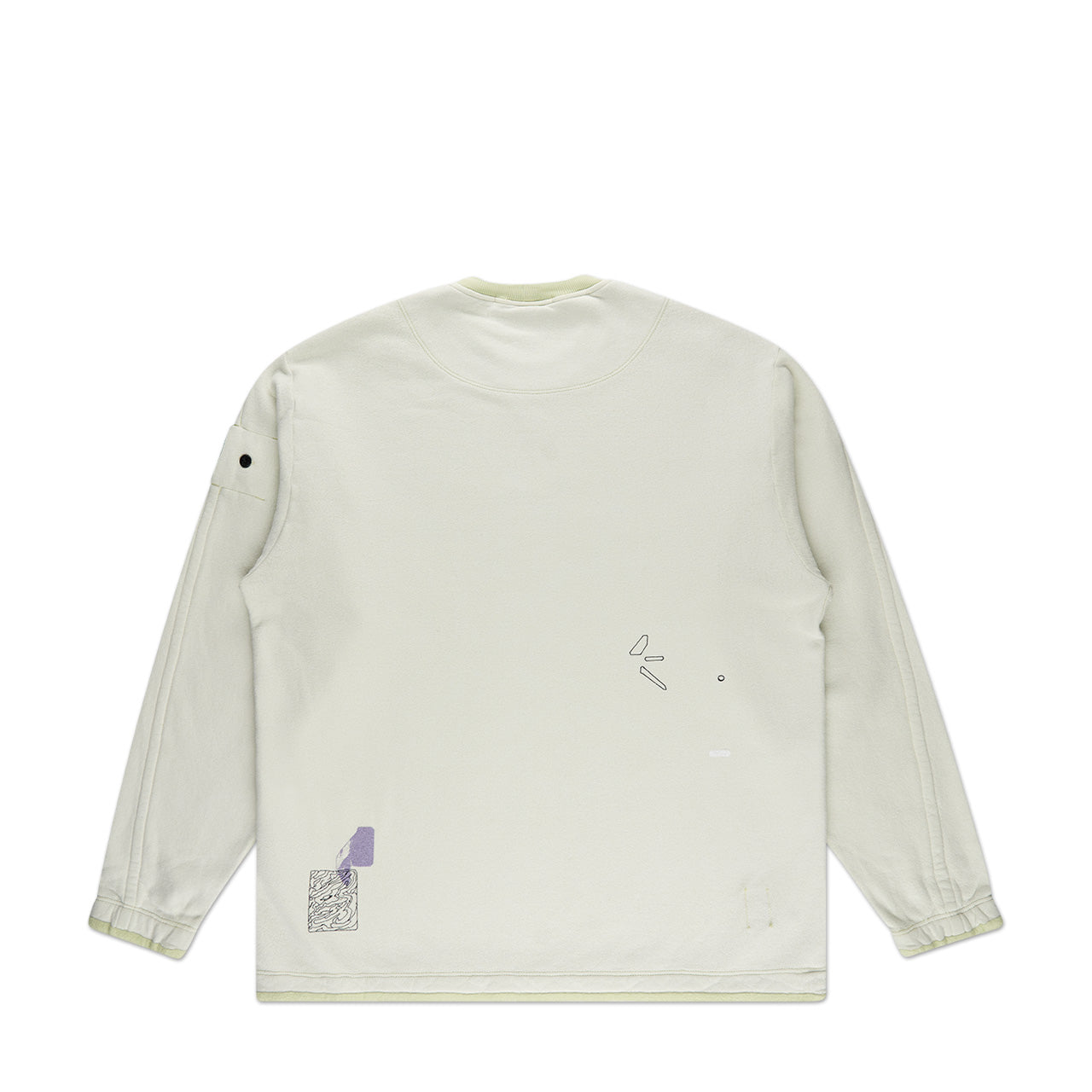 stone island shadow project graphic sweatshirt (light green) - a.plus