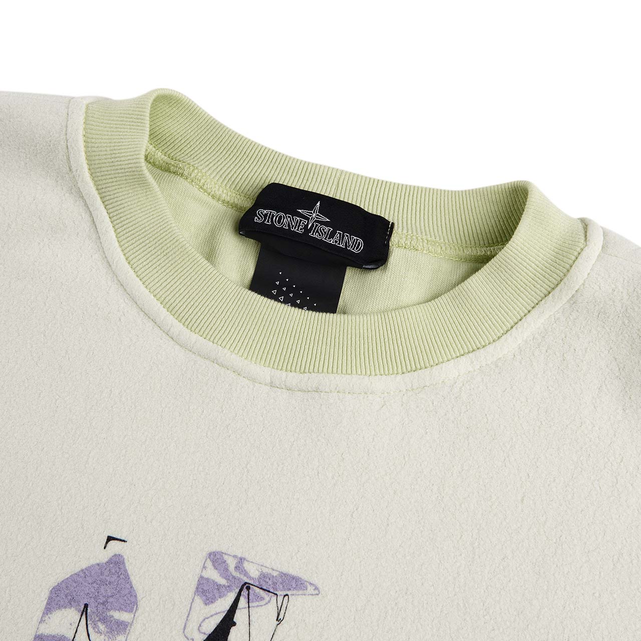 stone island shadow project graphic sweatshirt (light green) - a.plus