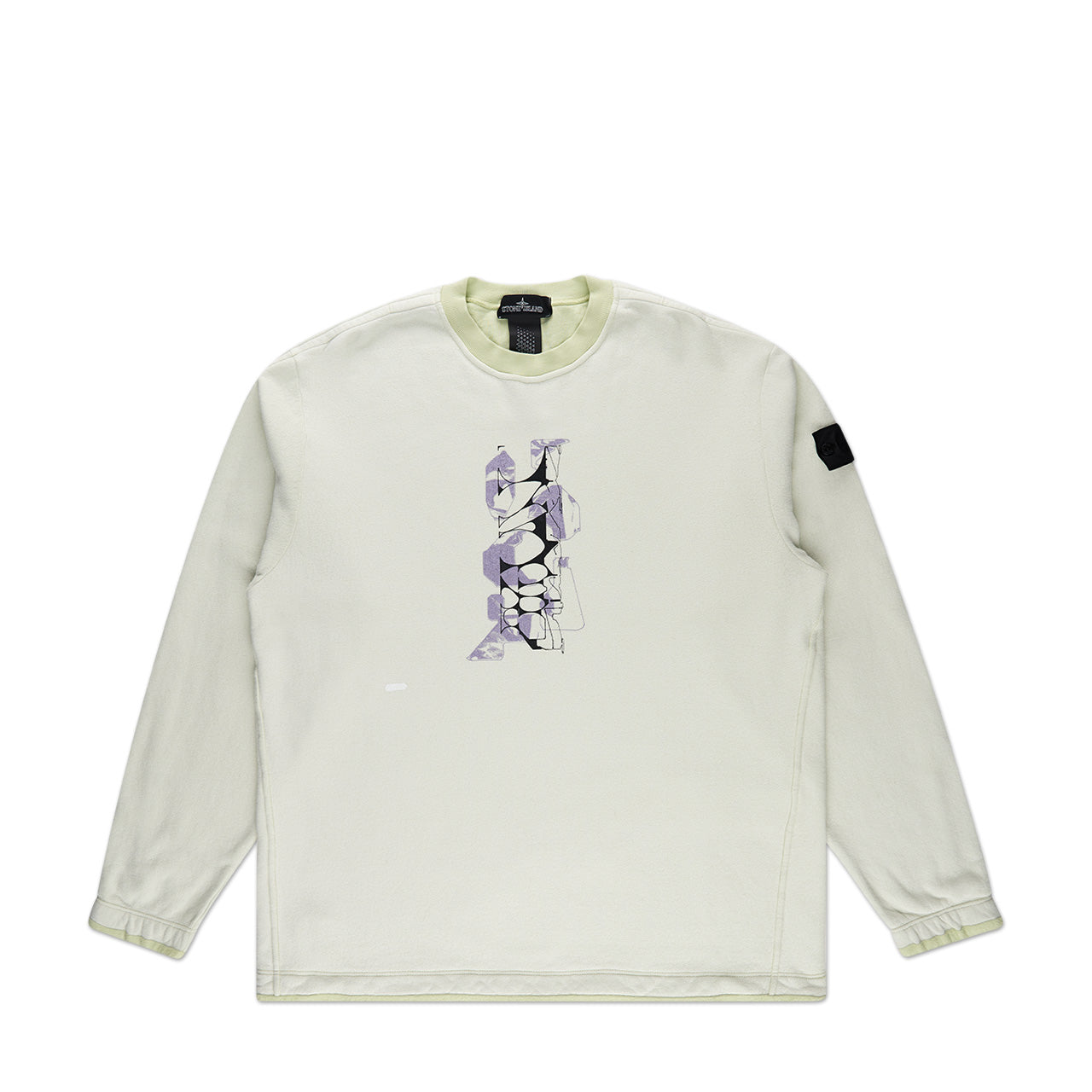 stone island shadow project graphic sweatshirt (light green) - a.plus