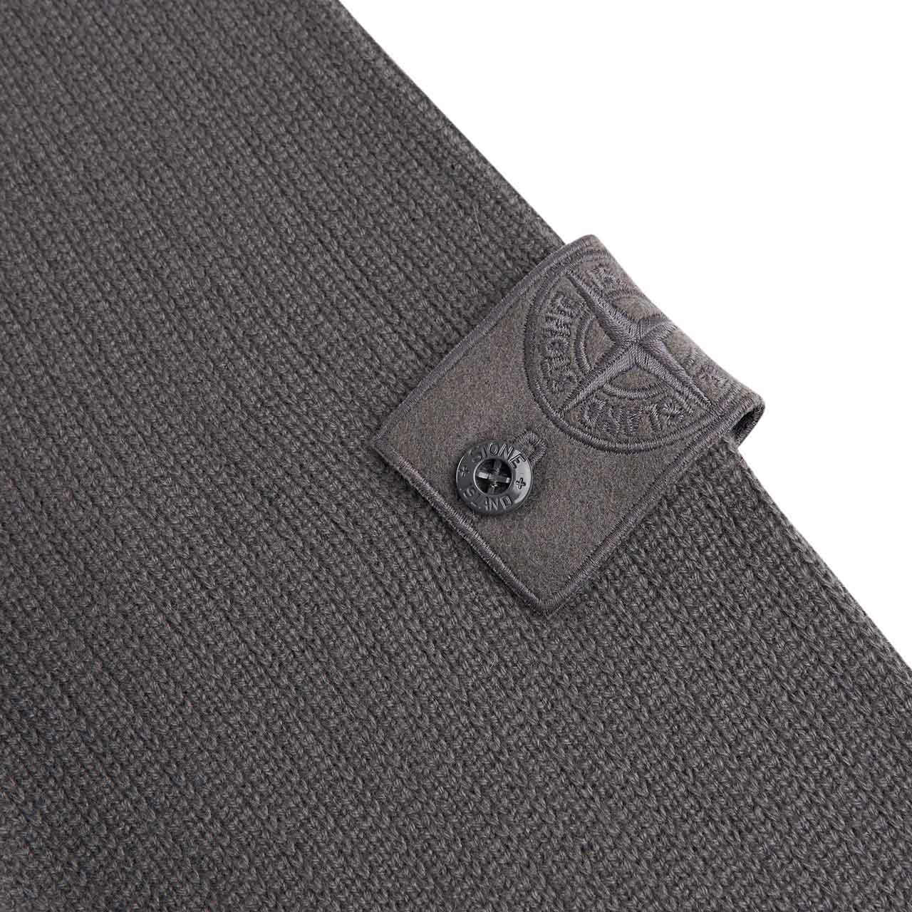 stone island ghost piece cashmere zip sweater (anthracite) - a.plus