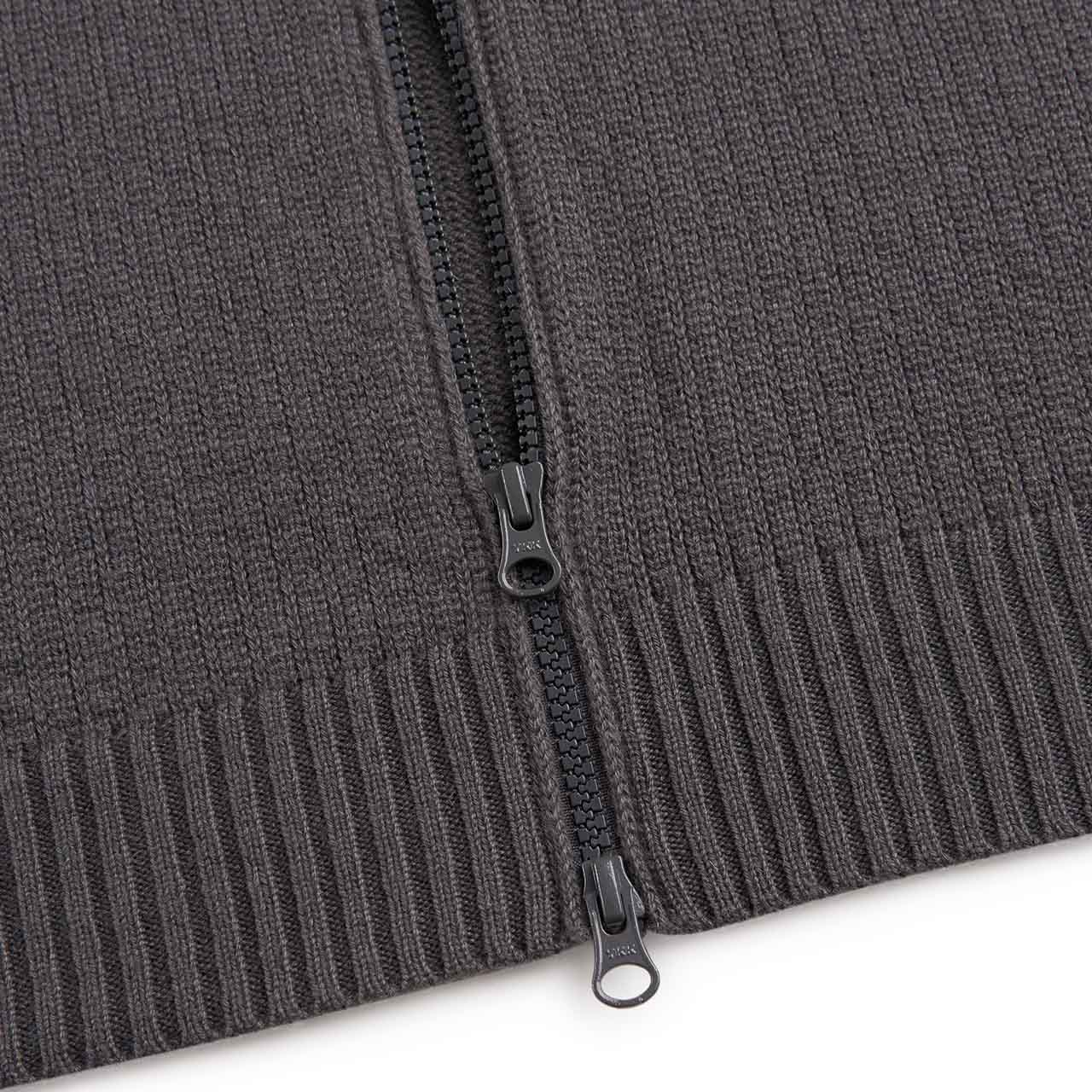 stone island ghost piece cashmere zip sweater (anthracite) - a.plus