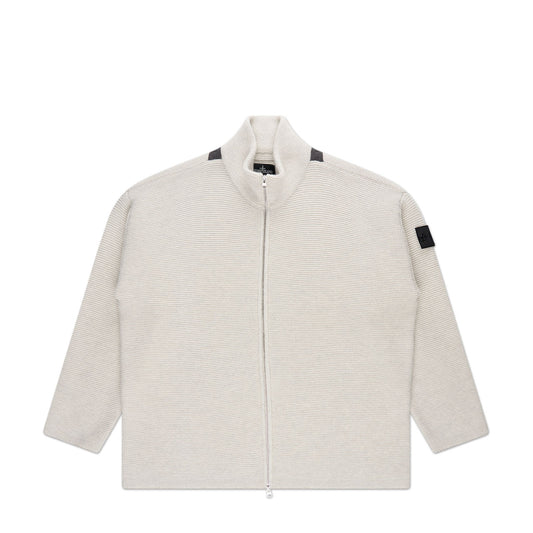 stone island shadow knit jacket (cream) - a.plus