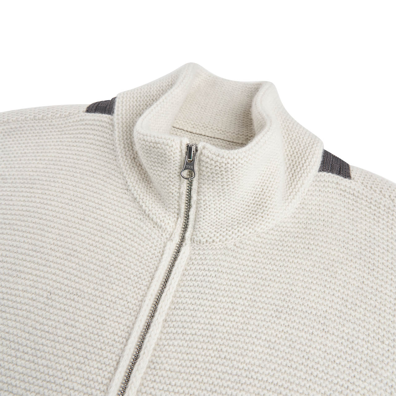 stone island shadow knit jacket (cream) - a.plus