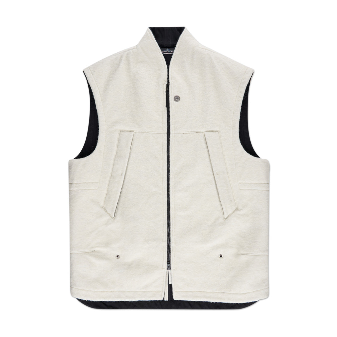 stone island shadow project vest (white) - a.plus