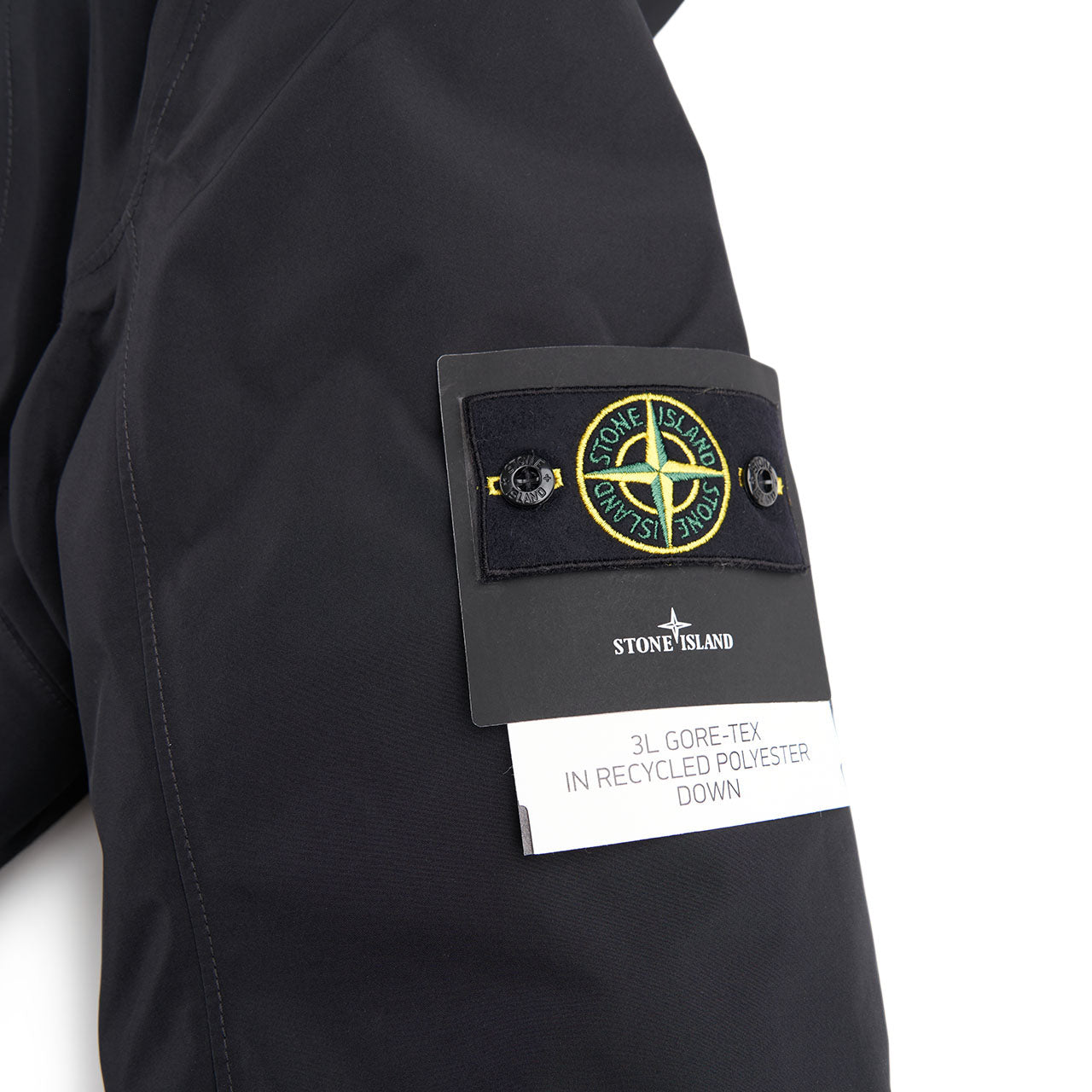 stone island gore-tex down jacket (black) - a.plus