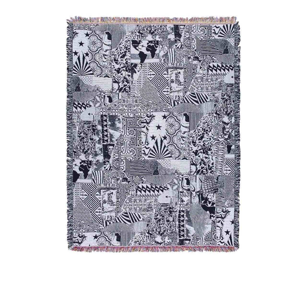 fucking awesome new collage woven blanket (multi) - a.plus