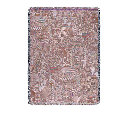 fucking awesome new collage woven blanket (multi) - a.plus