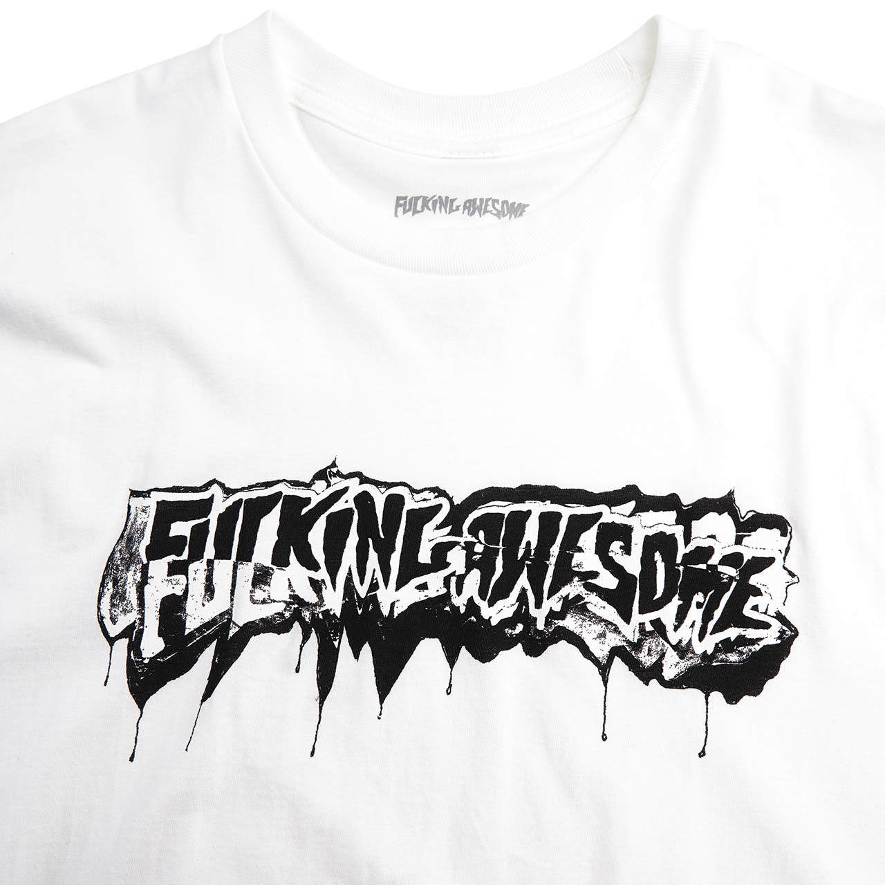 fucking awesome dill cut up logo tee (white) - a.plus