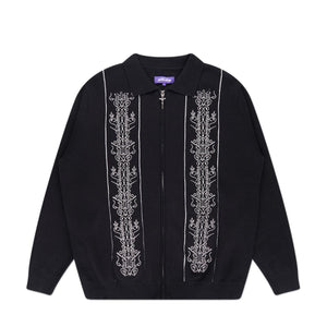 fucking awesome bullshirt zip cardigan (black) - a.plus