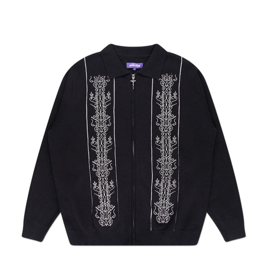 fucking awesome bullshirt zip cardigan (black) - a.plus