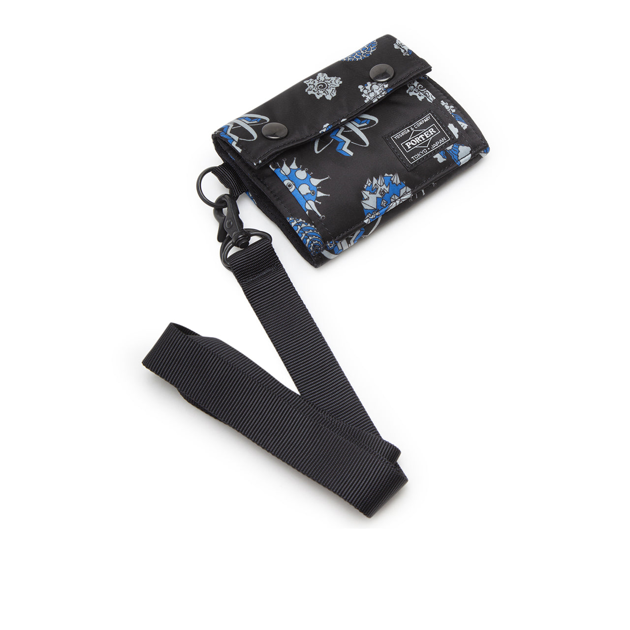 porter-yoshida & co. x will sweeney strap wallet (black) - a.plus