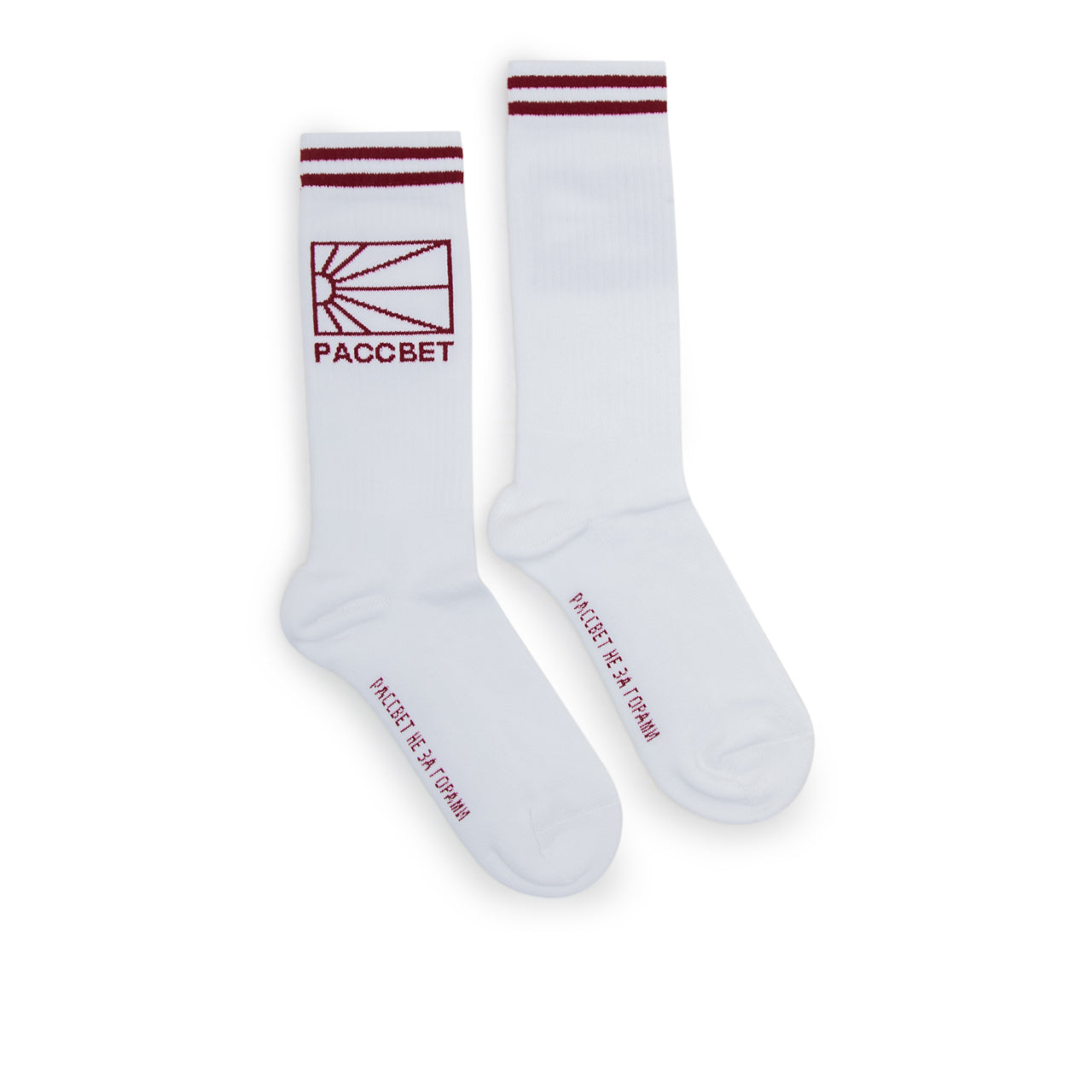 rassvet logo socks knit (white) - a.plus