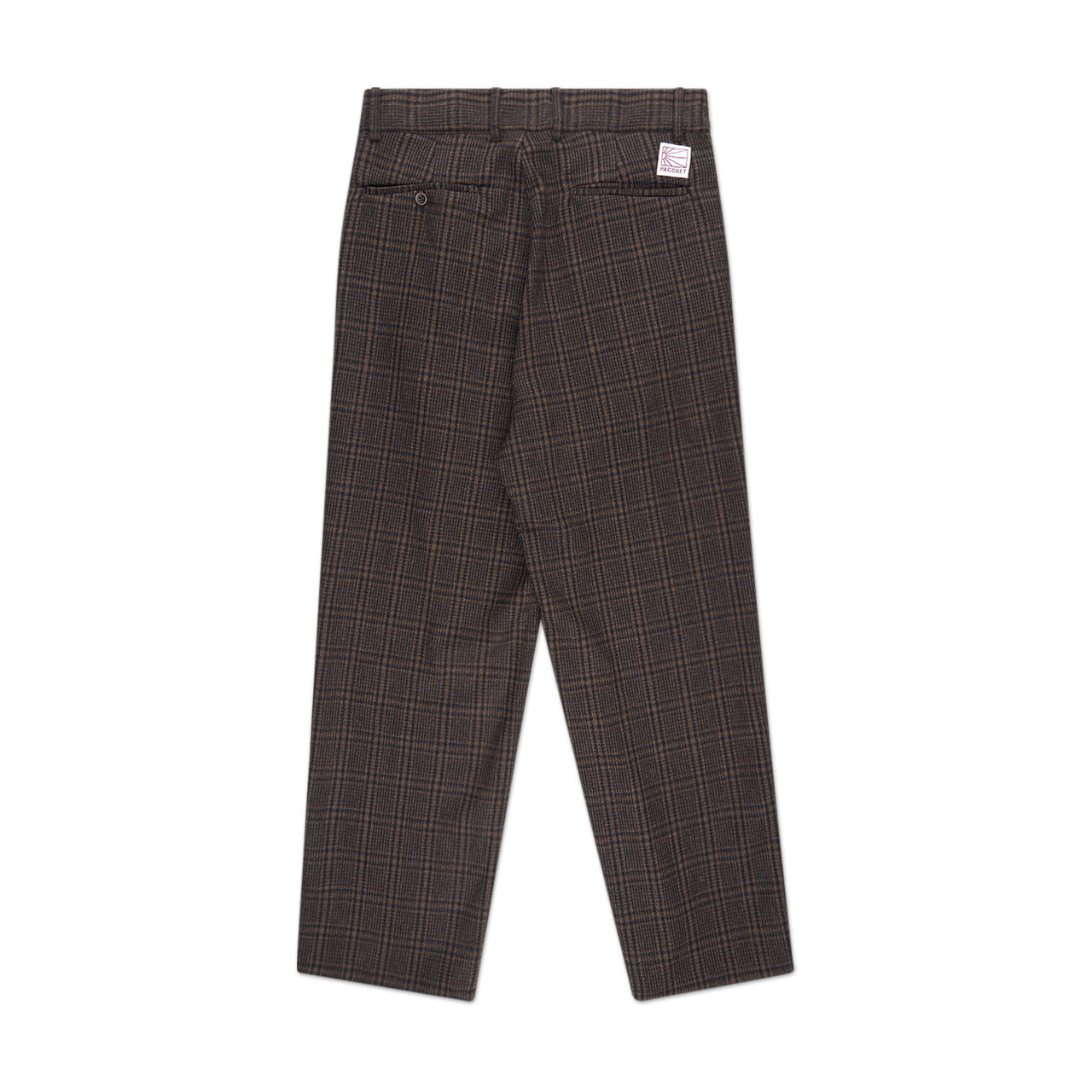 rassvet checked pleated trousers (brown) - a.plus