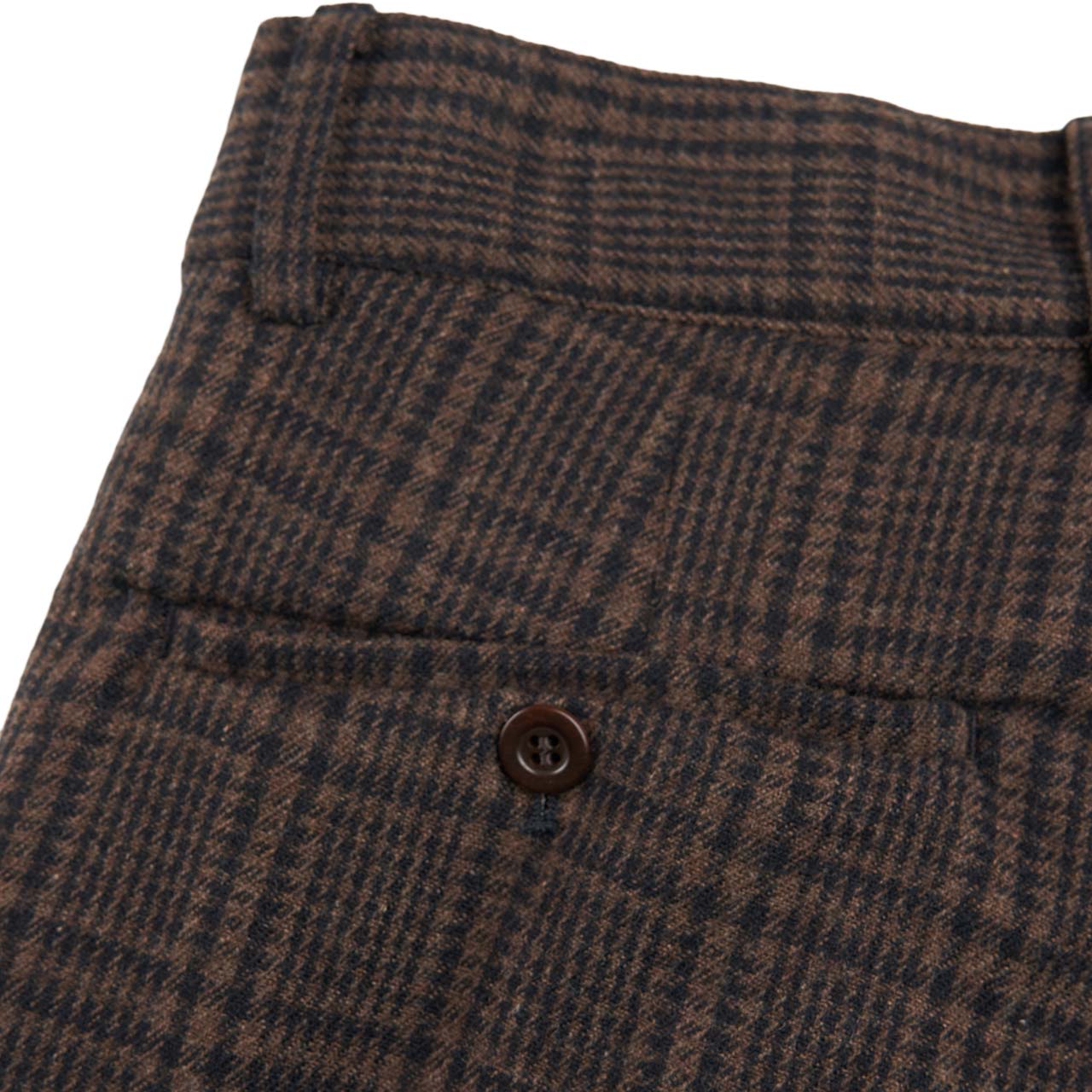 rassvet checked pleated trousers (brown) - a.plus