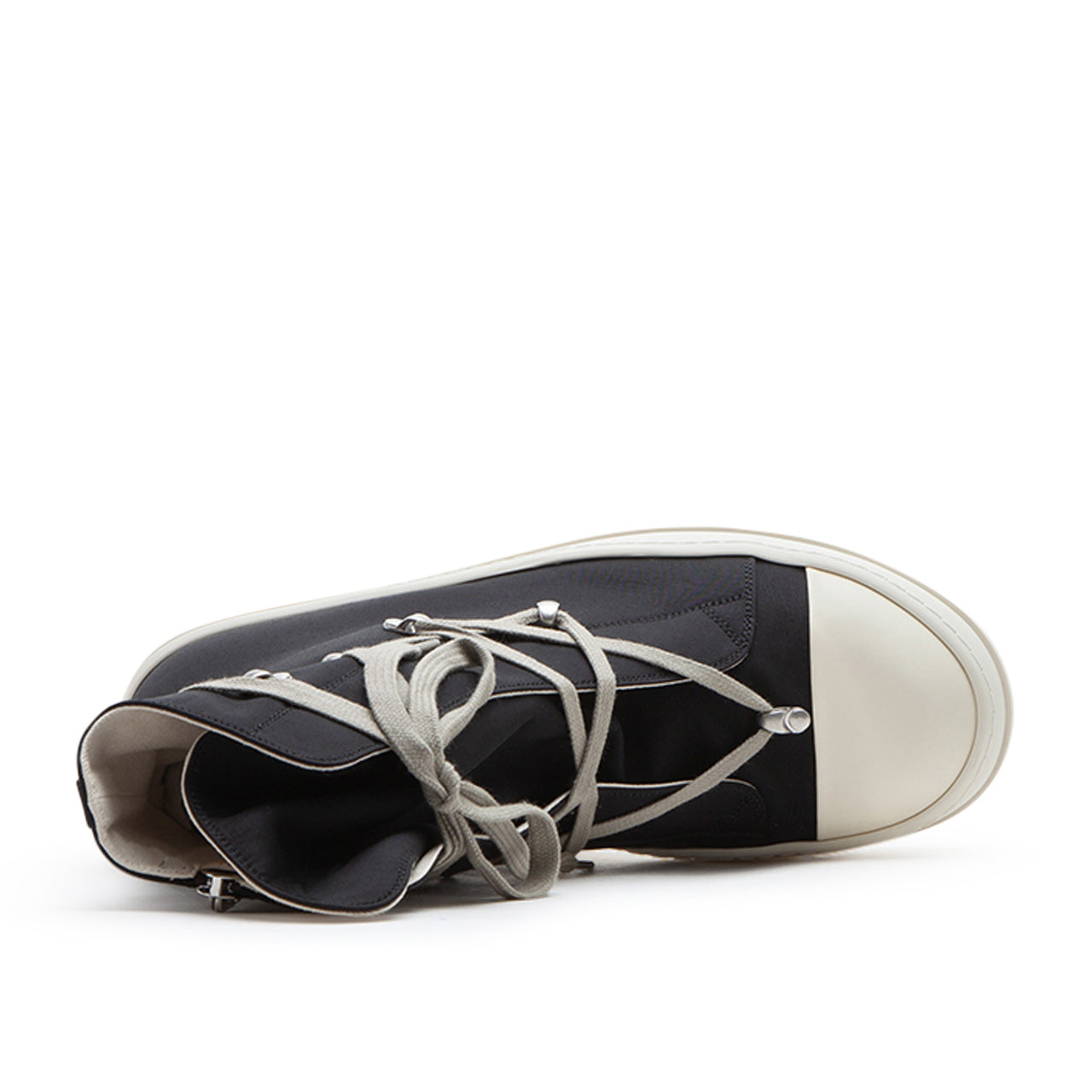 rick owens drkshdw hexa sneaks woven shoes (black / milk / milk) - a.plus