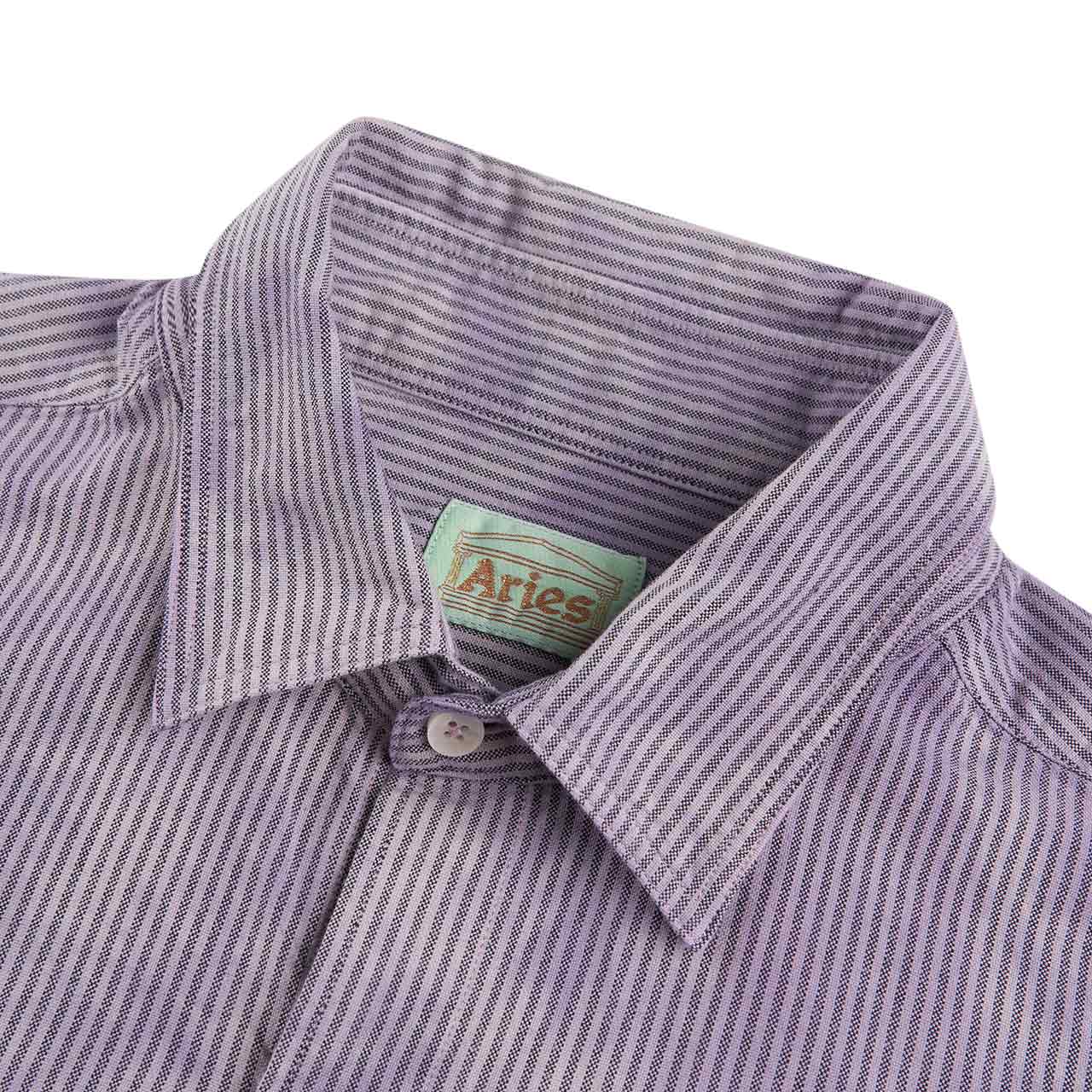 aries od oxford stripe shirt (purple) - a.plus