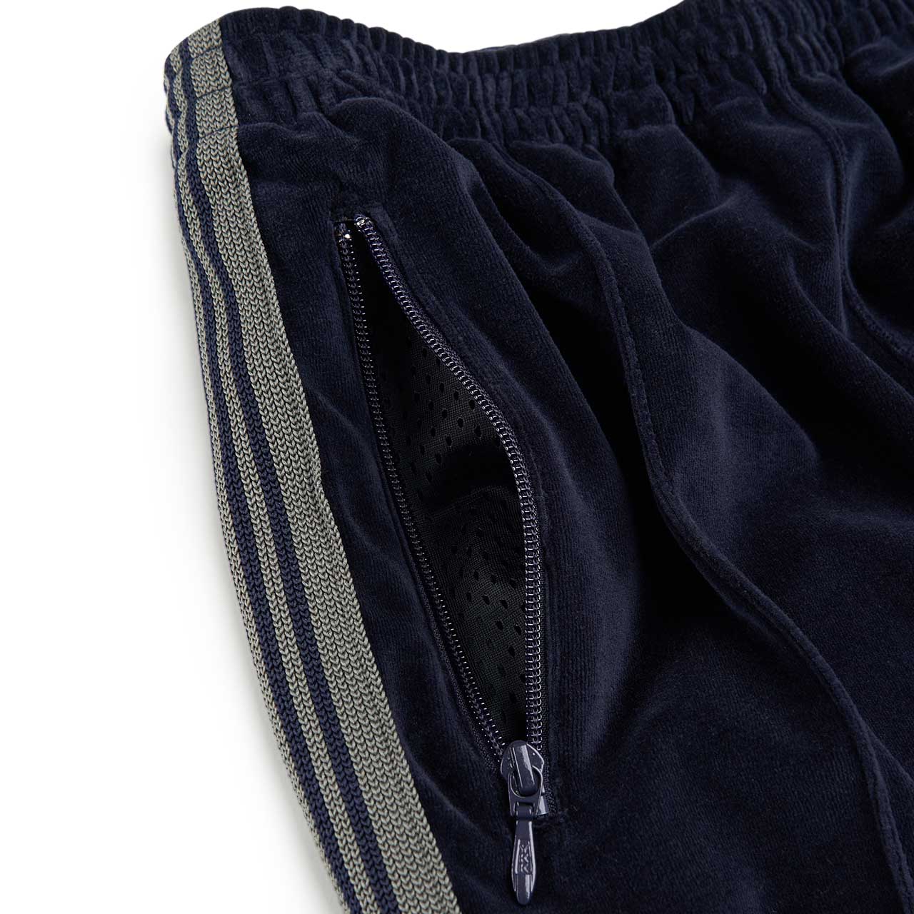 needles narrow velour trackpant (navy) - a.plus