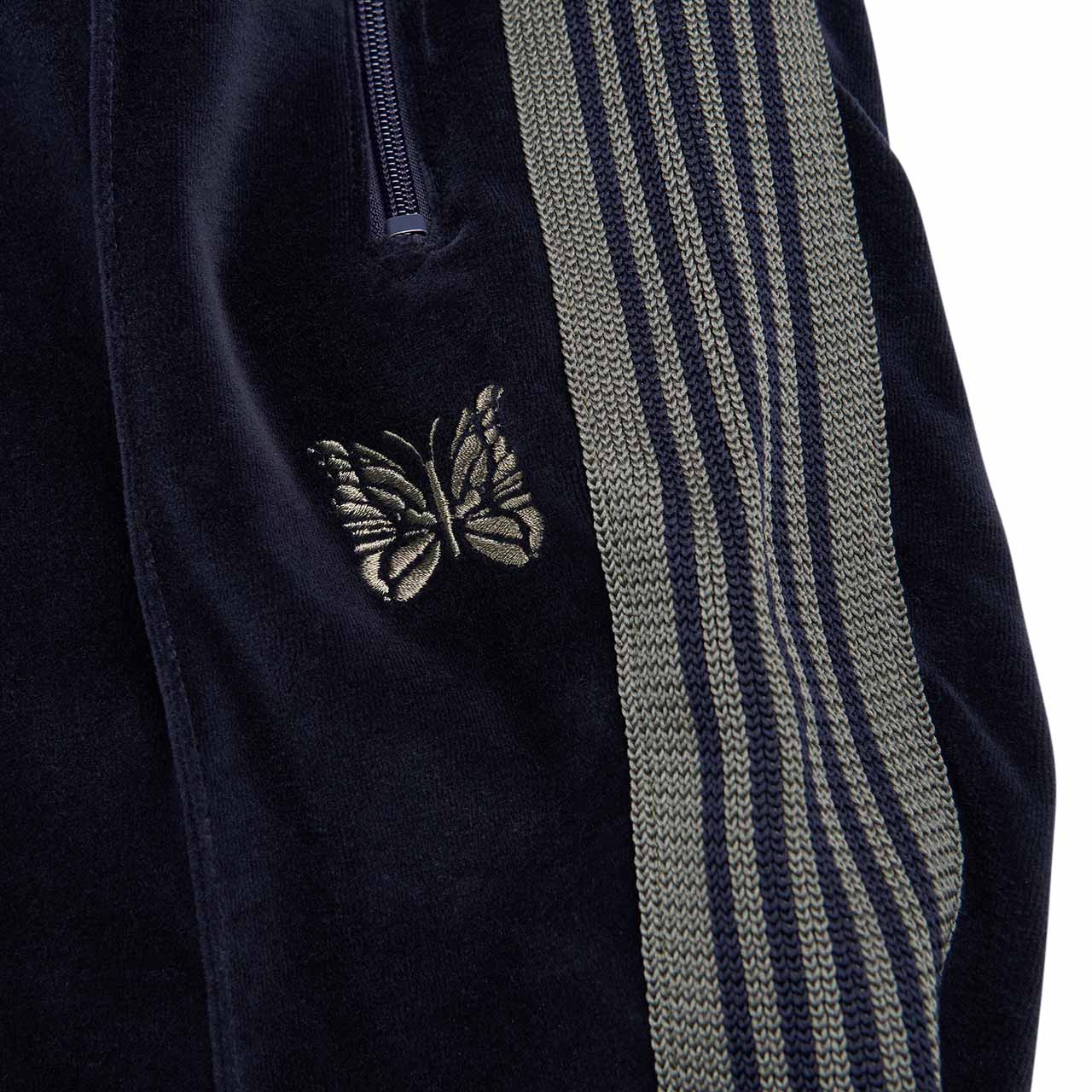 needles narrow velour trackpant (navy) - a.plus
