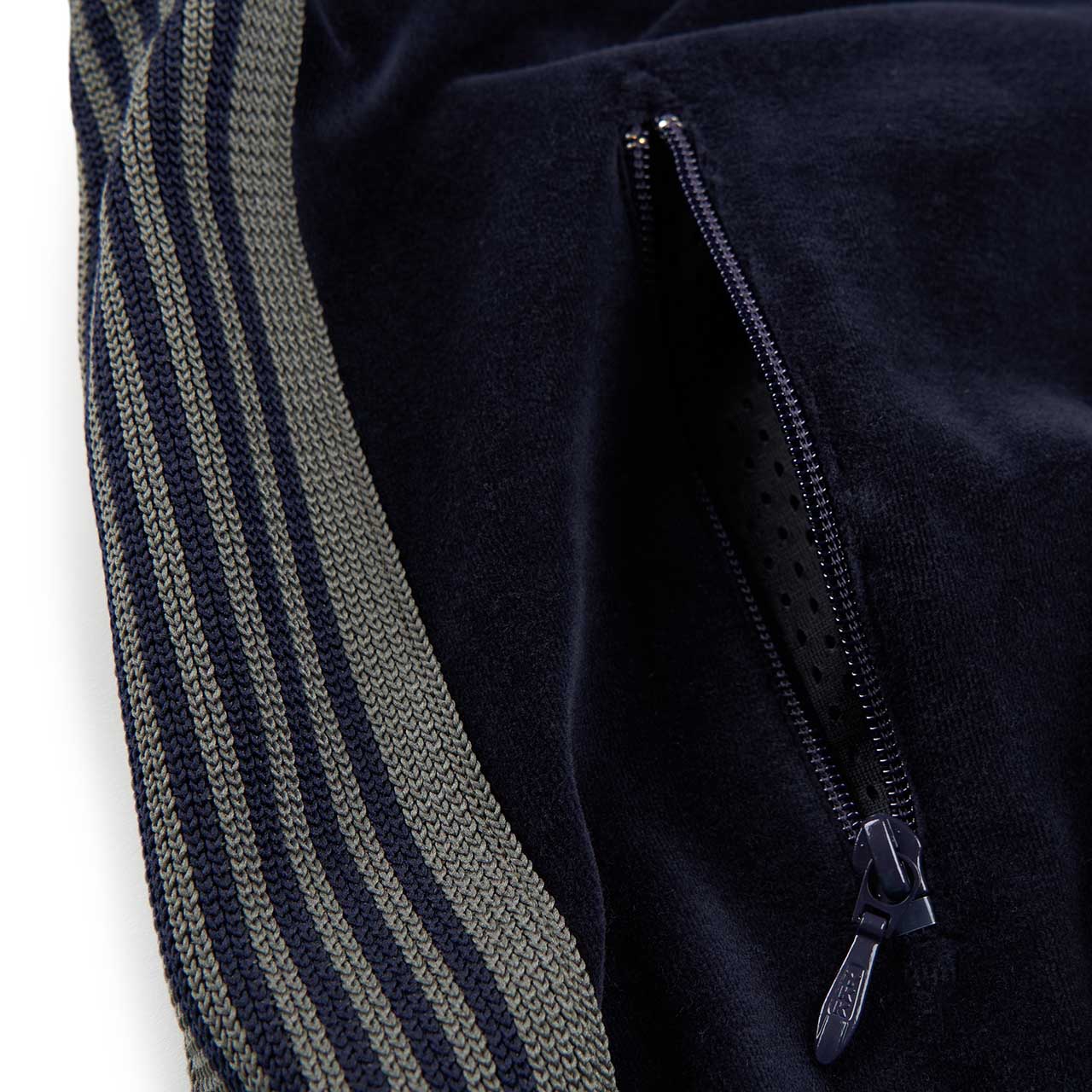 needles side stripe track velour jacket (navy) - a.plus