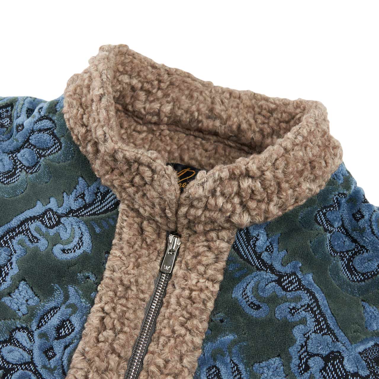 needles zipped tibetan jacket (blue grey) - a.plus