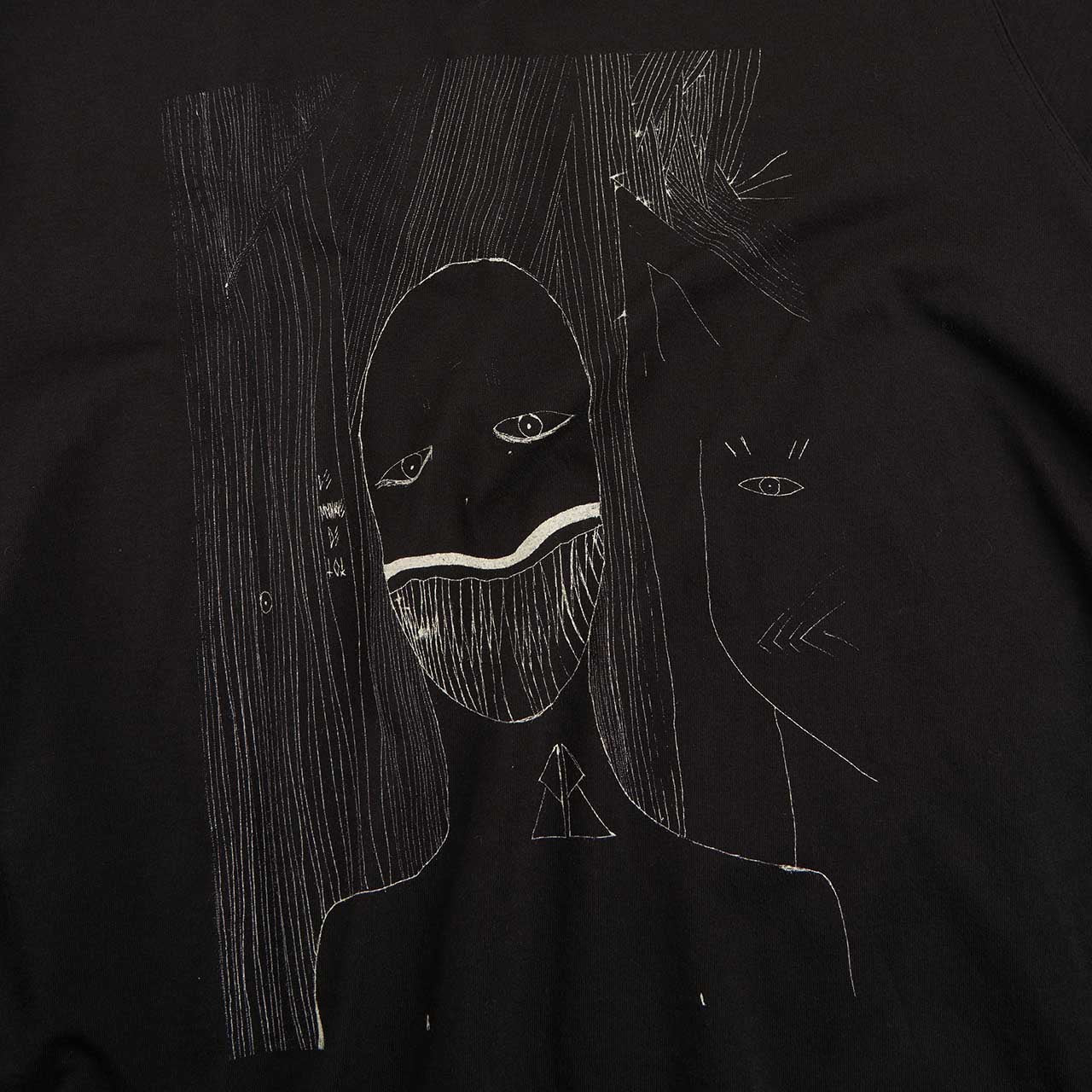 rick owens drkshdw jumbo knit t-shirt (black / pearl) - a.plus