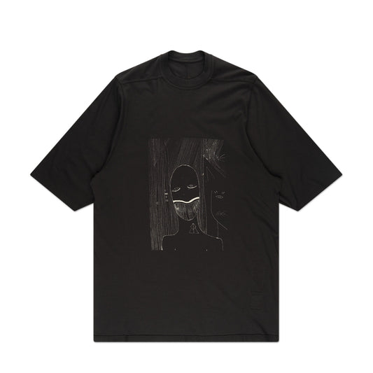 rick owens drkshdw jumbo knit t-shirt (black / pearl) - a.plus