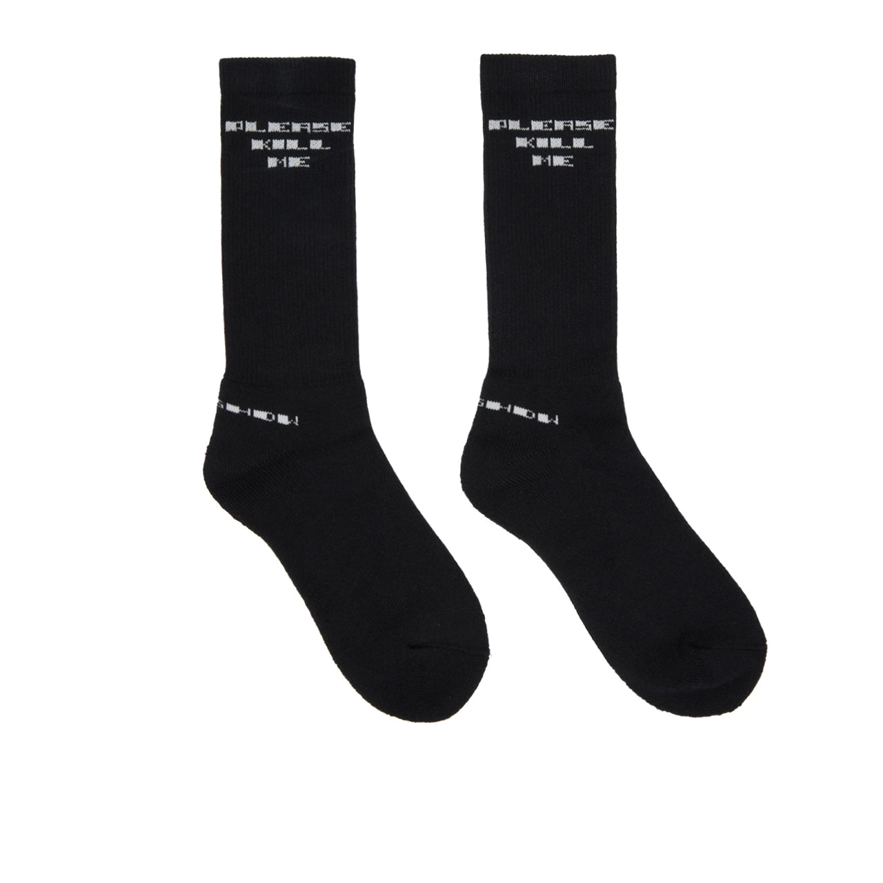 rick owens drkshdw kill me socks (black / milk) - a.plus