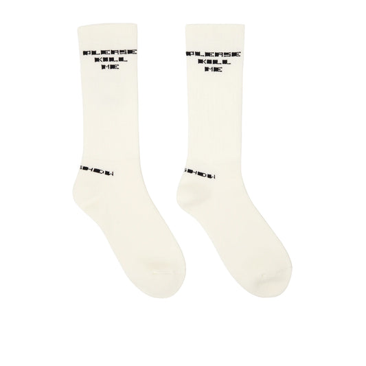 rick owens drkshdw kill me socks (milk / black) - a.plus